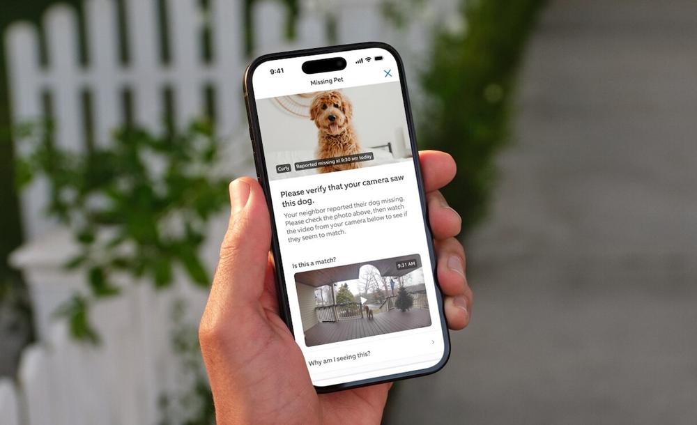 Ring cameras can now recognize faces and help to find lost pets