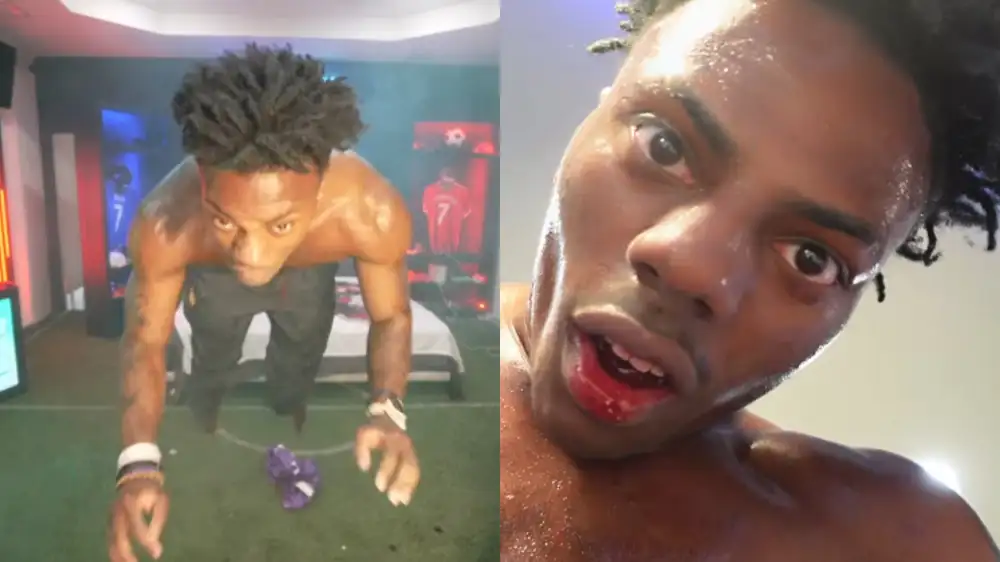 IShowSpeed injures himself diving into setup to celebrate 40M subscribers