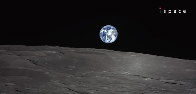 Il lander Resilience ha scattato una foto della Terra prima di schiantarsi sulla Luna