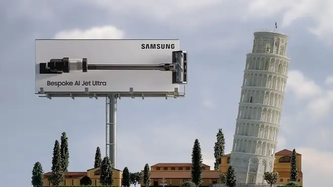 Samsung Bespoke AI Jet Ultra raddrizza la Torre di Pisa nell'ultimo spot