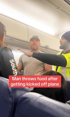 “Divorce him NOW”: Southwest passenger accuses stranger of flirting with his wife, throws food as flyers heckle him