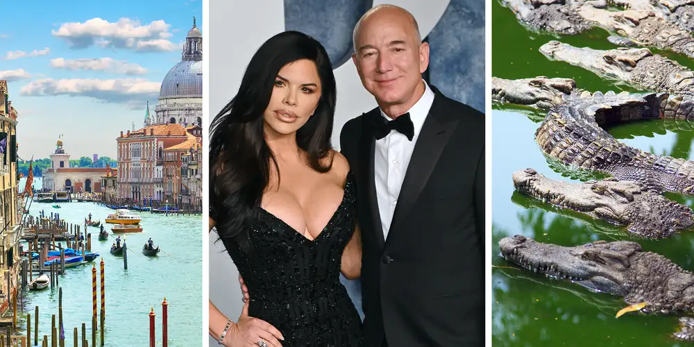 Jeff Bezos and Lauren Sanchez to change wedding venue after protestors threaten to fill Venice canal with inflatable crocodiles