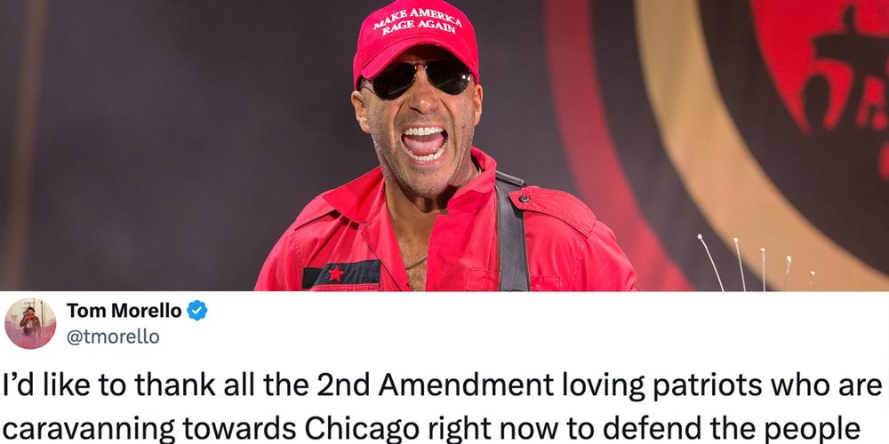 “Now’s your time”: Tom Morello sarcastically dares “patriots” to step up in Chicago after Trump’s threats