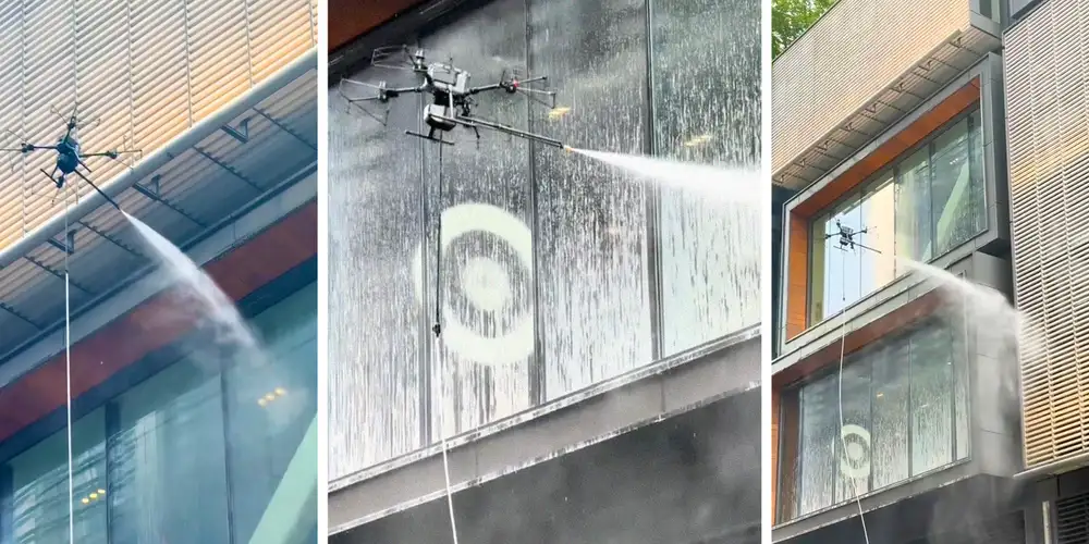 “Work smarter, not harder”: Video of Target’s window-washing drone divides viewers