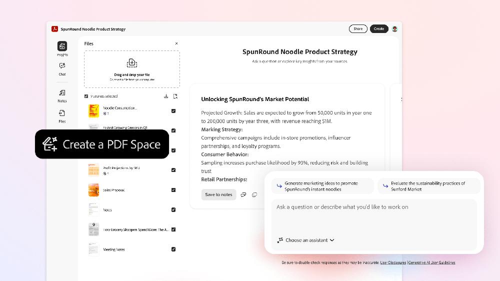 Adobe’s AI Acrobat file hub is designed for more than PDFs