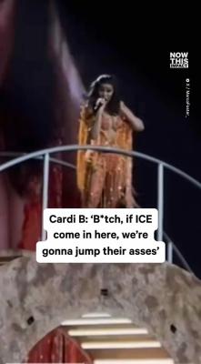 Cardi B’s mid-concert ICE comments sparked a DHS response on social media. She fired right back