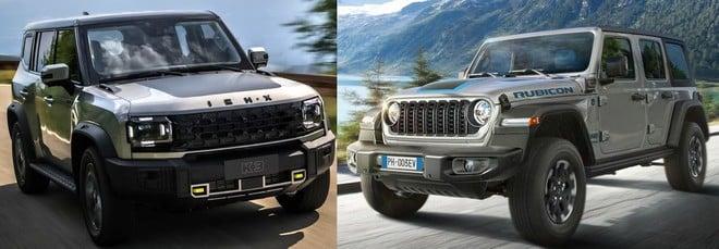ICH-X K3 vs Jeep Wrangler, confronto tra veri fuoristrada: caratteristiche e prezzi