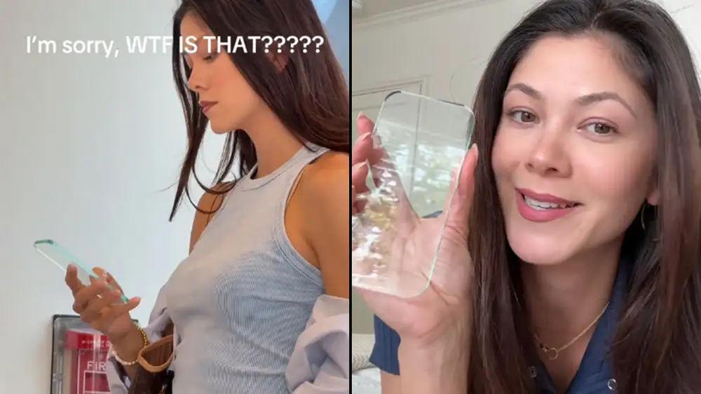 Woman in viral transparent “phone” video reveals truth about mysterious product