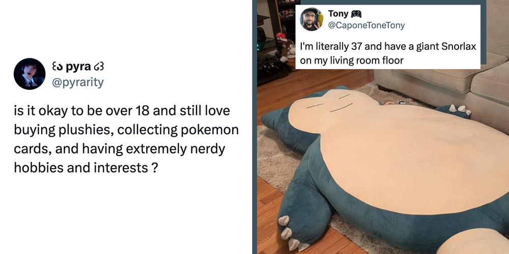 A man asks, “Is it okay to be over 18 and still have extremely nerdy hobbies?” Social media overwhelmingly replies with their own nerdy collections