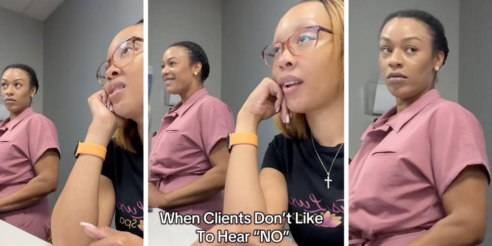 Man tries to trick med spa into revealing if his “wife” is a client. The women behind the desk immediately clock him