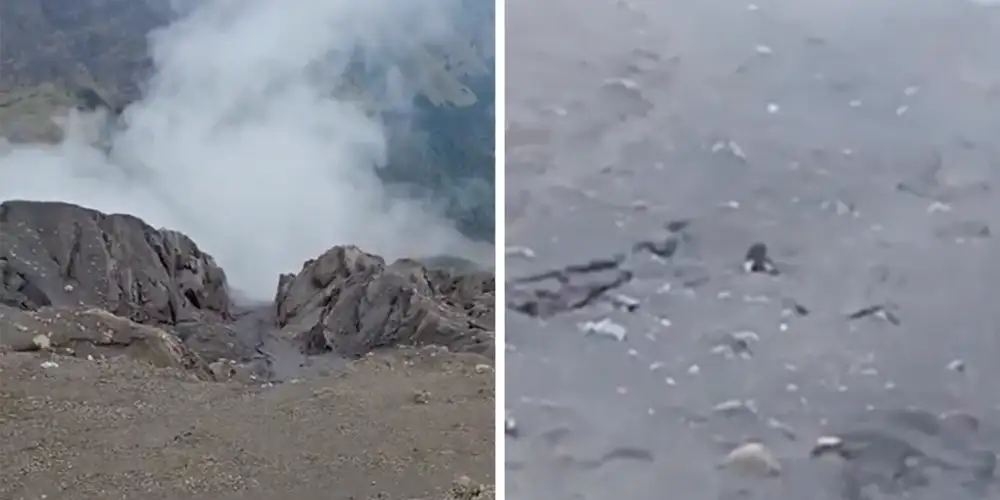 Travel influencer falls inside Mount Rinjani, an active volcano