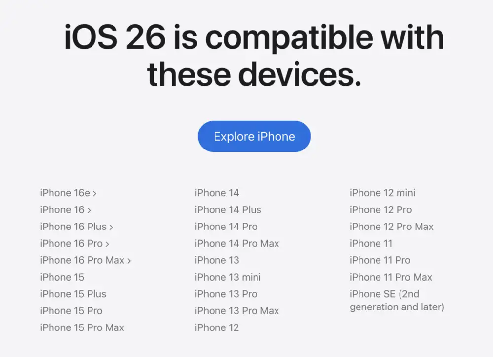 Apple drops support for just three iPhone and iPad models from iOS and iPadOS 26