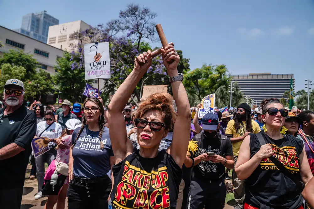 A day of LA anti-ICE protests in photos