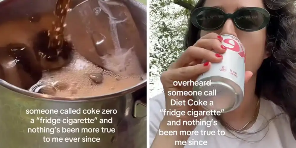 “Fridge cigarette” perfectly describes a Diet Coke, according to TikTok