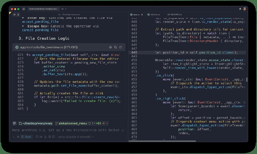 Warp brings new diff-tracking tools to the AI coding arms race
