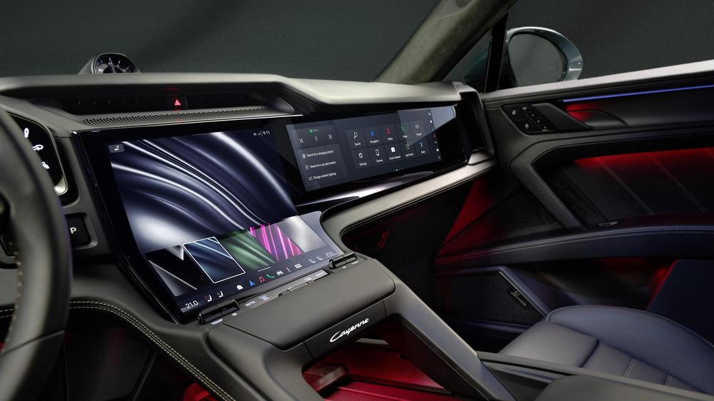 Porsche’s electric Cayenne has so much screen they had to bend it