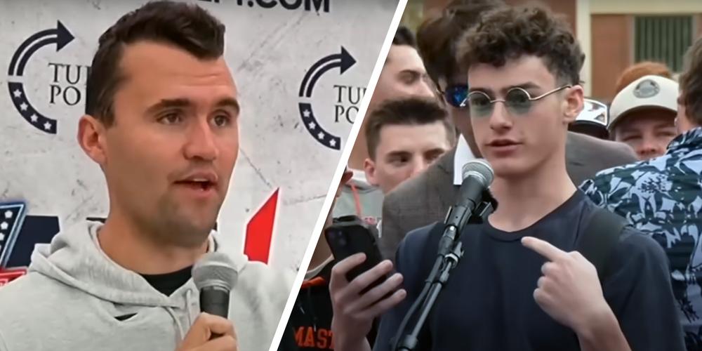 “I’m not even gonna justify”: A college student called out a surprised Charlie Kirk with an insult from his father