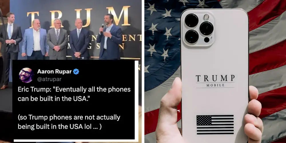 Critics blast Trump phone rollout after Eric Trump said they’ll be “eventually” American-made