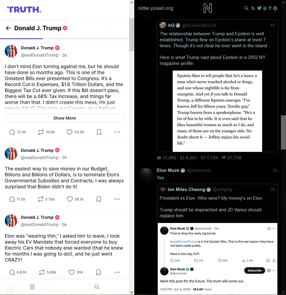 trumpio contro muskio, e chi vince ha già perso!!!