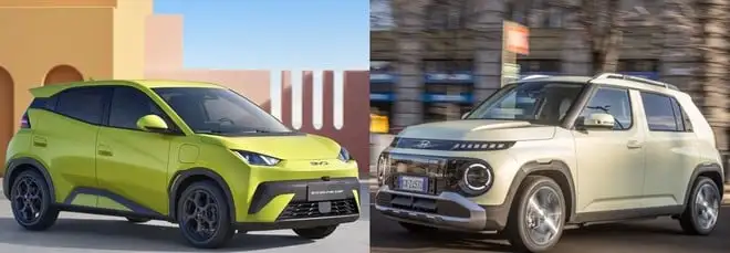 BYD Dolphin Surf vs Hyundai Inster, sfida tra elettriche sotto i 4 metri: versioni e prezzi