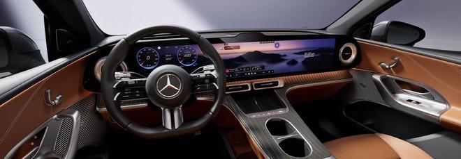 Nuova Mercedes GLC, interni e bagagliaio del SUV elettrico. Quanta tecnologia!