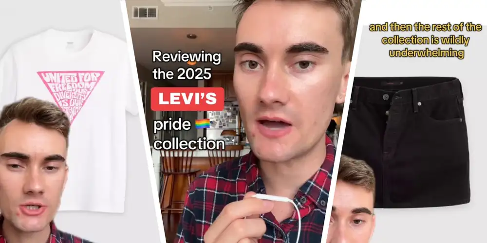 Fashion critic slams Levi’s for using pink triangles in Pride Month merch without context: “Almost took my breath away when I saw it”