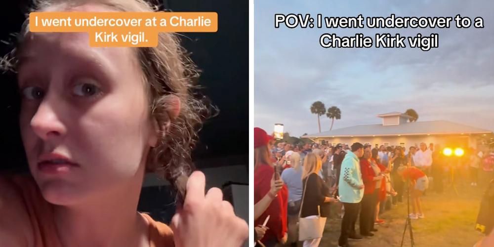 Undercover activist exposes violent rhetoric at a Charlie Kirk vigil, says TikTok banned her