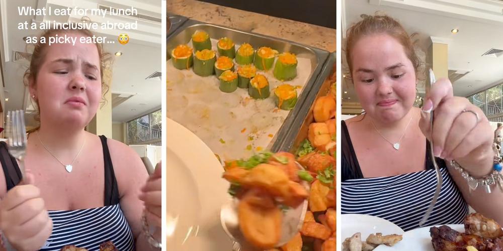 “Stop normalizing picky eaters”: TikToker slammed for rejecting most of an all-inclusive vacation buffet