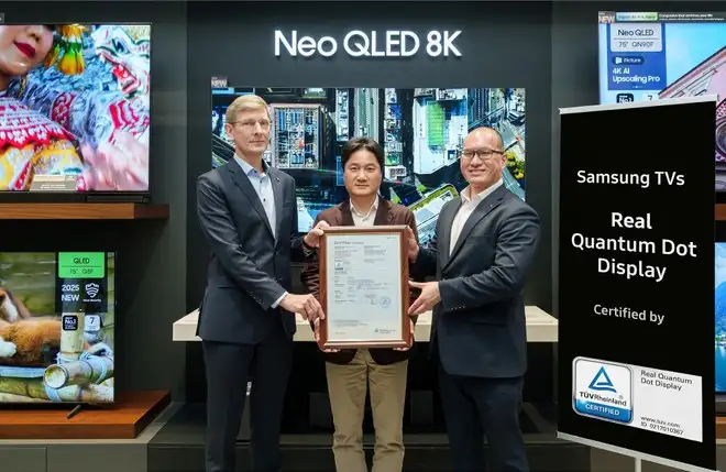 Samsung QLED TV certificati Real Quantum Dot Display: un prestigioso riconoscimento