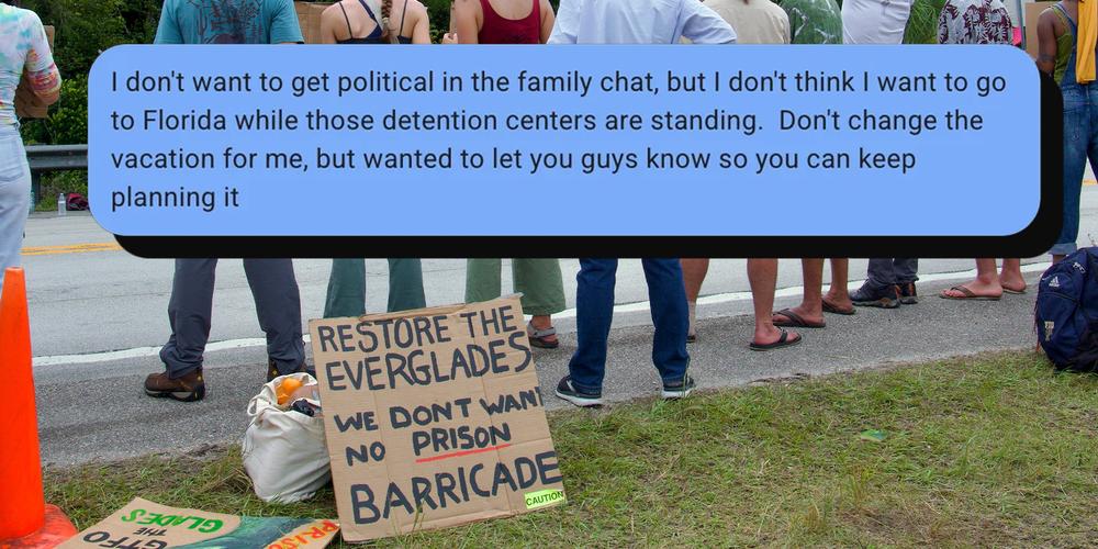 “I guess it’s about priorities”: Redditor refuses to vacation in Florida over Alligator Alcatraz, gets accused of overreacting