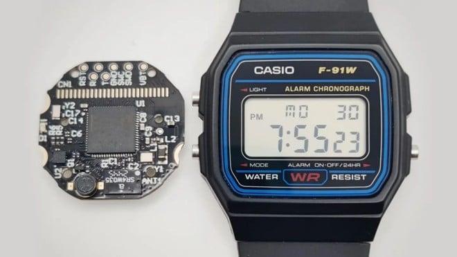 Casio F-91W si trasforma in smartwatch con Bluetooth e giochi: ecco come