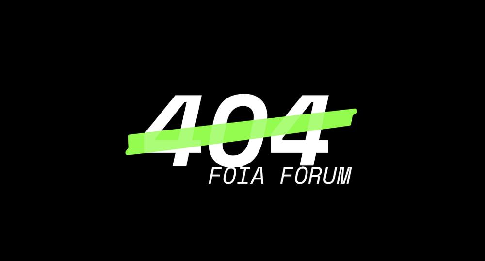 Our New FOIA Forum! 11/19, 1PM ET