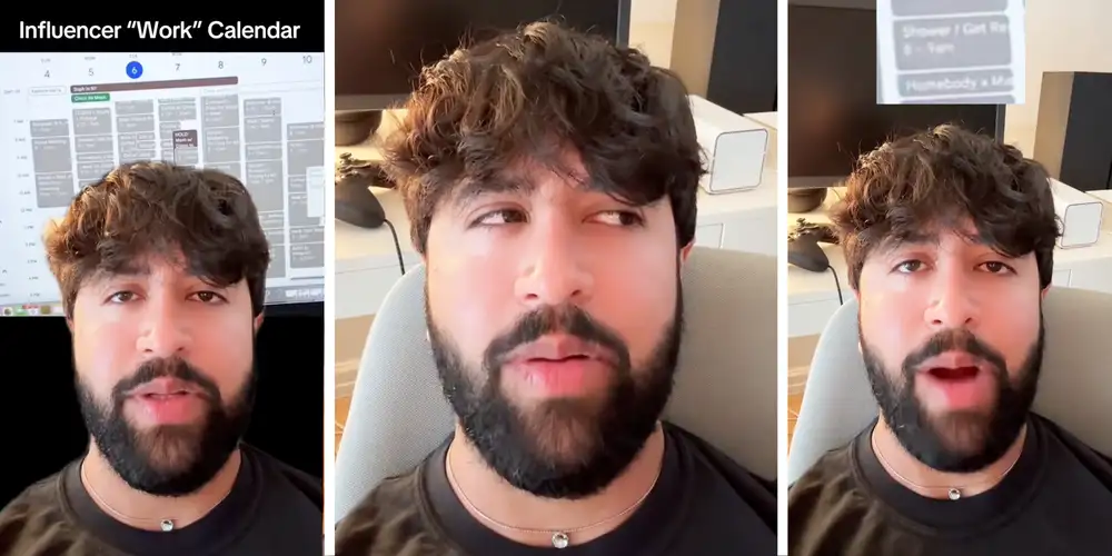 Influencer accidentally leaks “work calendar” with no work in it—the internet has some thoughts