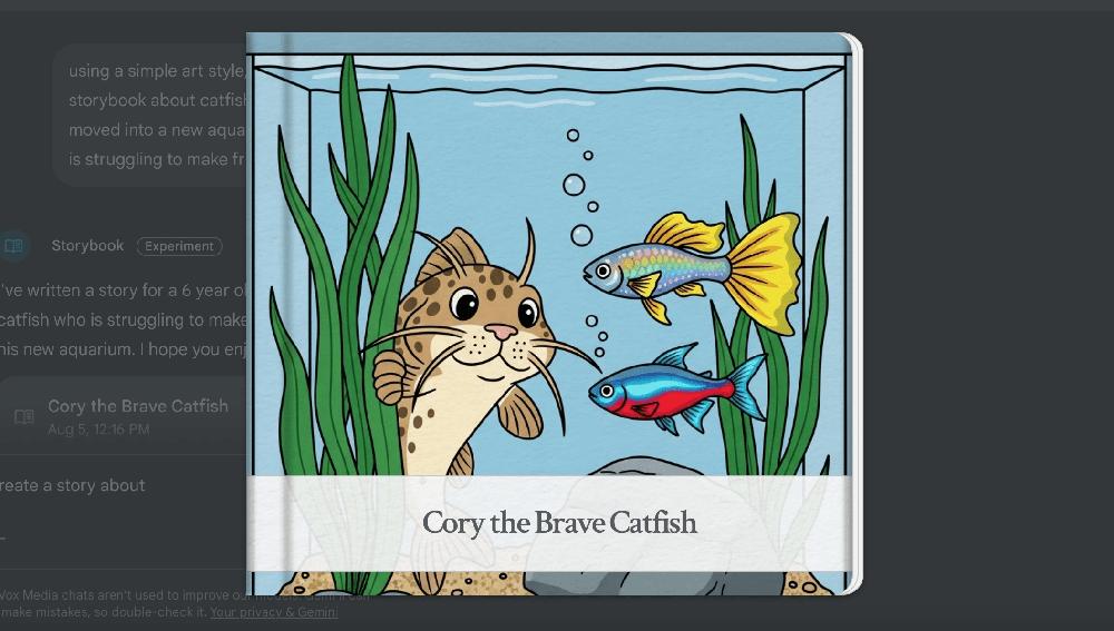 Google Gemini can now create AI-generated bedtime stories