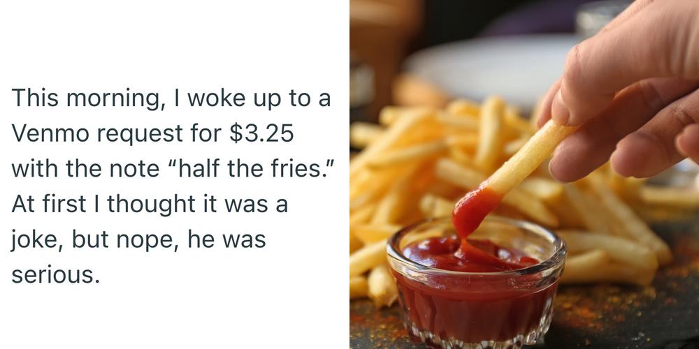 “I thought it was a joke”: Man baffles date with $3 Venmo request for half the fries
