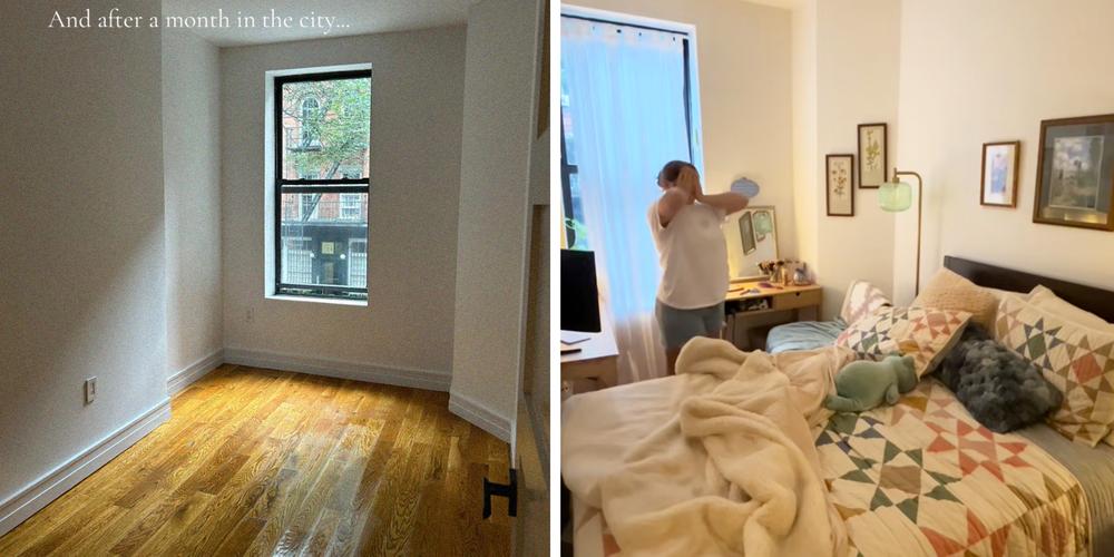 “New York City has to be a prank, right?”: TikToker’s tiny NYC apartment transformation sparks debate over small-space living