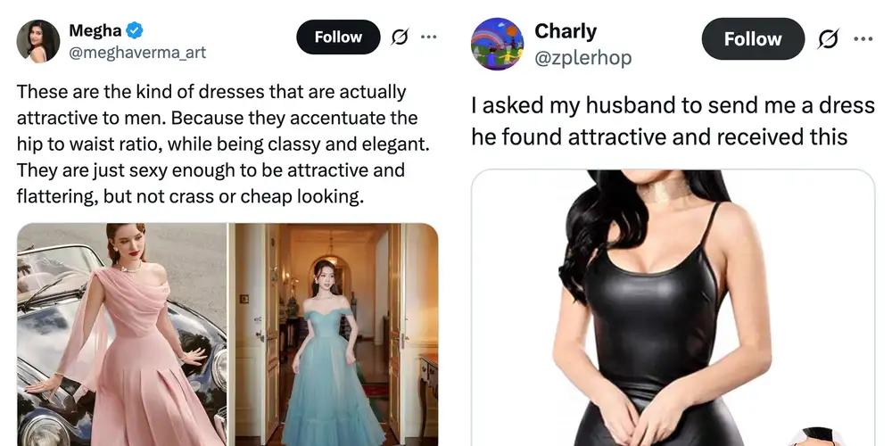 This viral tweet about what men find “attractive” in a dress is turning into a meme