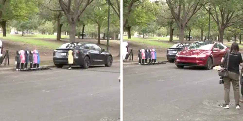 Video: Self-driving car runs over dummy child in anti-Tesla demonstration