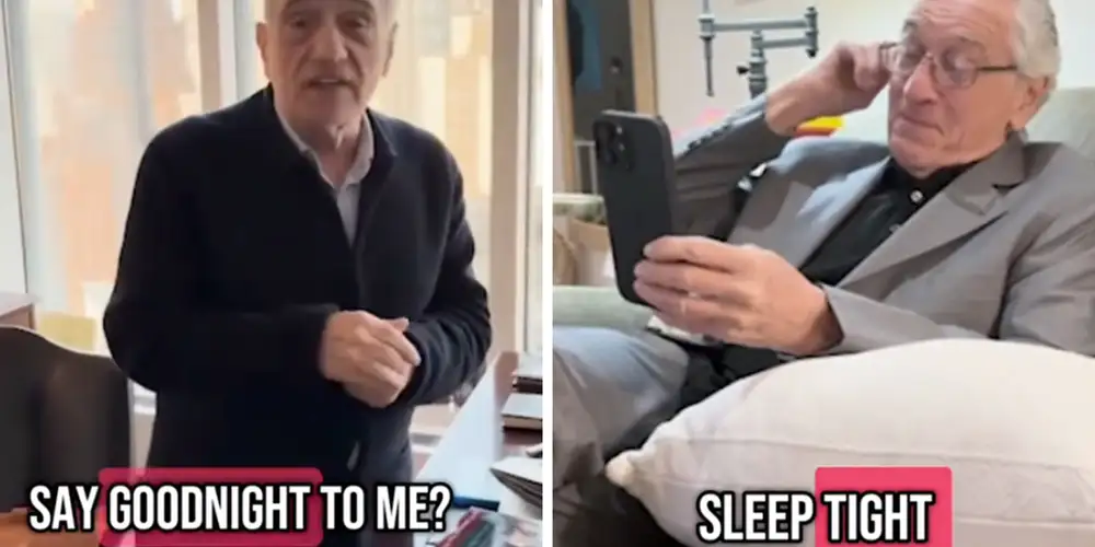 “Non-toxic masculinity”: Robert De Niro calls up Martin Scorsese for viral “goodnight bro” TikTok prank