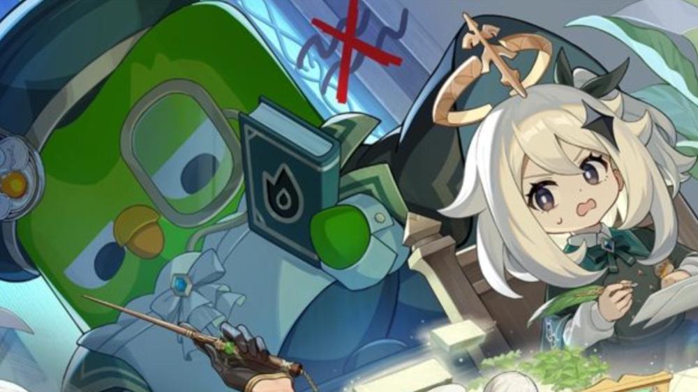 Genshin Impact players can earn free rewards by taking Duolingo lessons