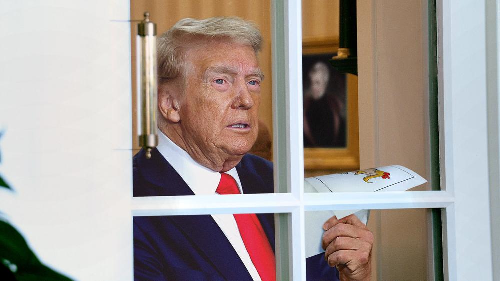 Something Forbidden Stirs Deep Within Trump After He Sees Political Cartoon Depicting Him As Chicken