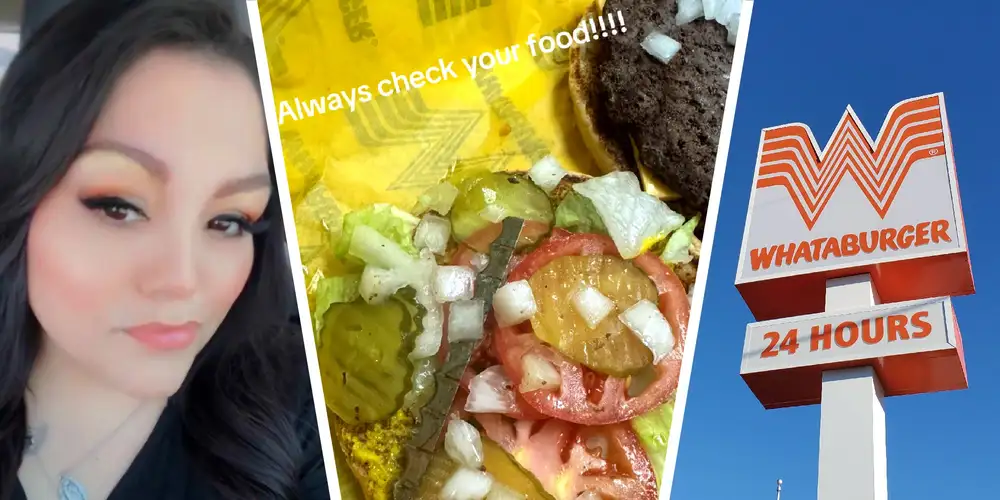“All they wanted to offer me was coupon?!”: Woman opens up burger from Whataburger. Then she finds a blade in it