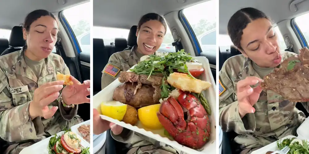 “It’s giving last meal”: Military soldier’s steak and lobster meal sparks viral rumors. What does it really mean when the military serves surf-and-tuf?