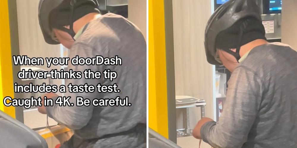 “That’s why they seal the bag!”: Man films DoorDash driver sneaking food from sealed McDonald’s order