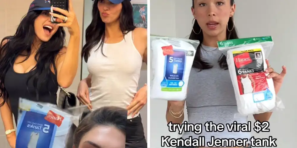 “We are in a recession”: TikTok is in a frenzy over Kendall Jenner’s $2 Hanes tank top