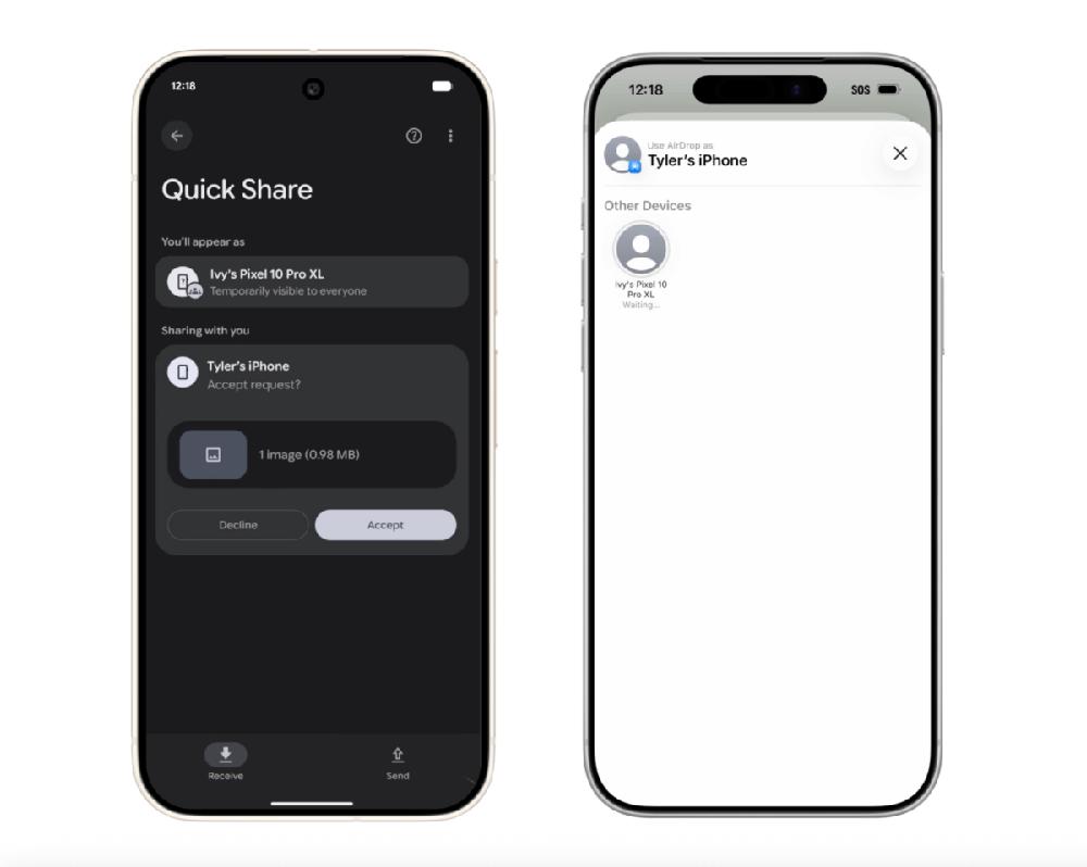 Android’s Quick Share now works with iPhone’s AirDrop, starting with the Pixel 10 lineup