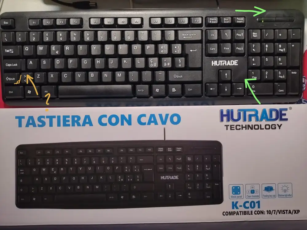condanna neocinesica di tastiera bruttina