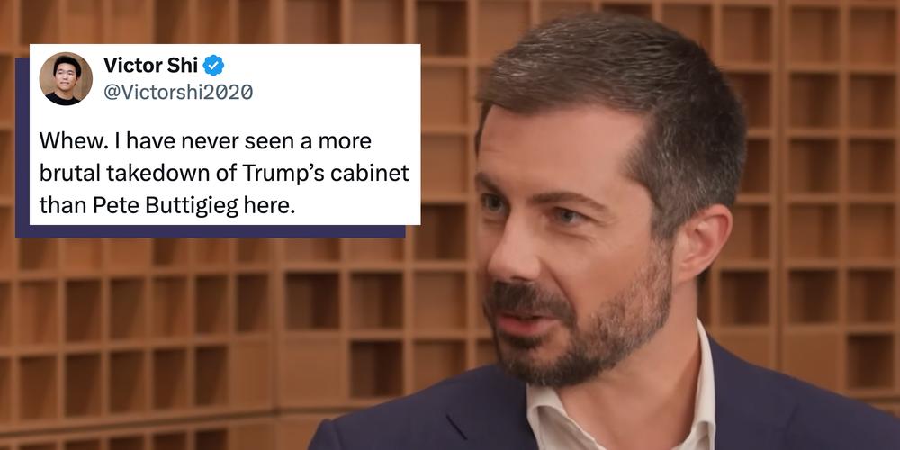 “A masterclass”: Pete Buttigieg reads Trump’s cabinet for filth in viral interview