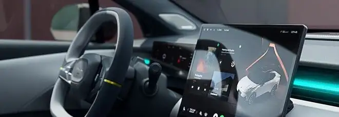 Lynk & Co 02, interni e bagagliaio del SUV elettrico cinese