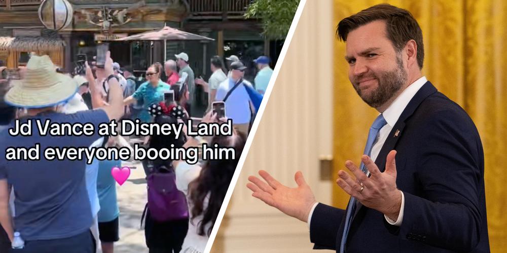 JD Vance and family confronted with boos during vacation at Disneyland: “The amount of booing when he exited Space Mountain was hilarious”